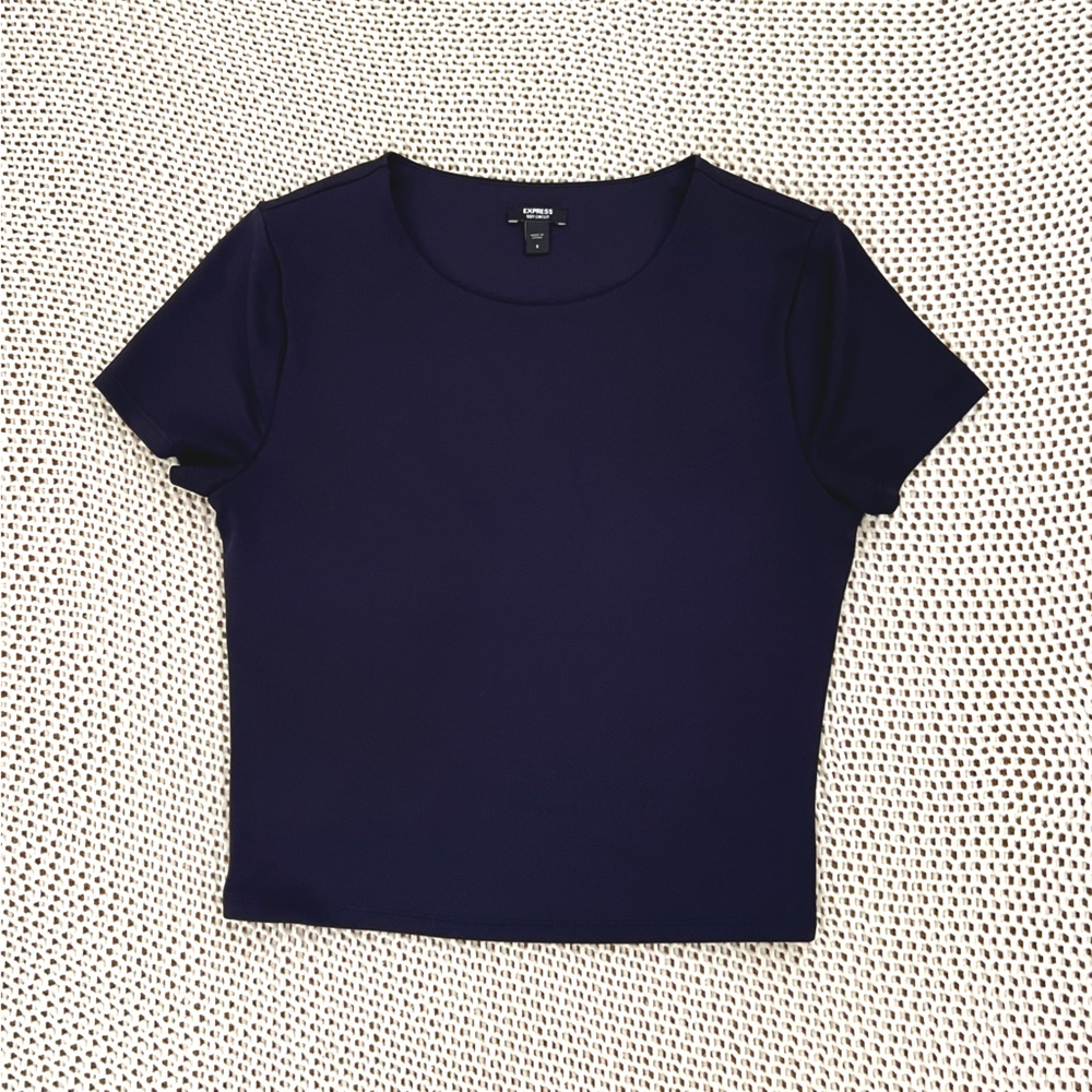 express body contour tee || navy blue, size s